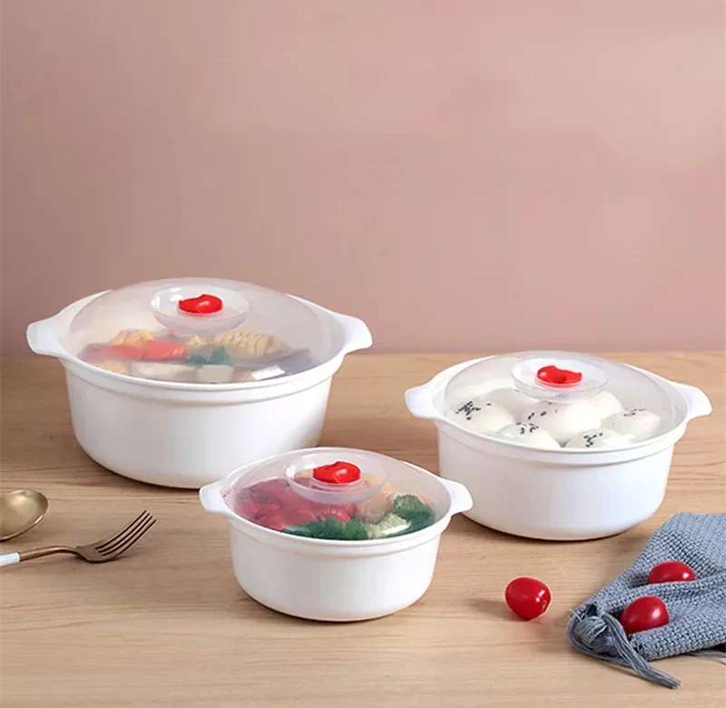 Mikrovlnný ohřívací box na jídlo s víkem | nádoba na rýži, pařák na knedlíky