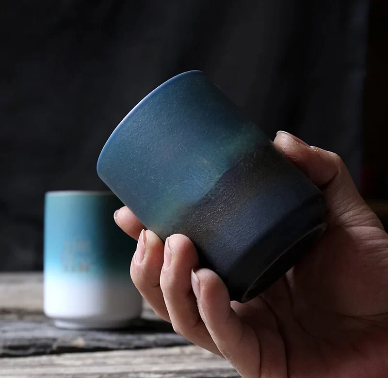 Keramický japonský hrnek s kameninovým designem 220 ml | kuchyňské vybavení