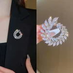 Luxusní brož zirkonová | dámská brož, designová brož