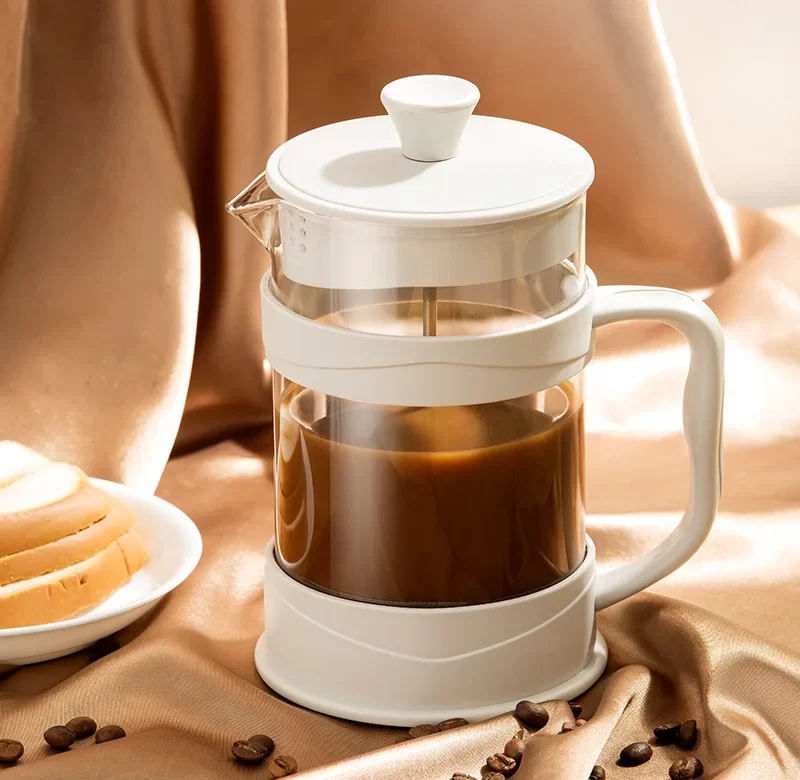 Skleněná konvice s nerezovým filtren | lis na kávu, kávovar ruční