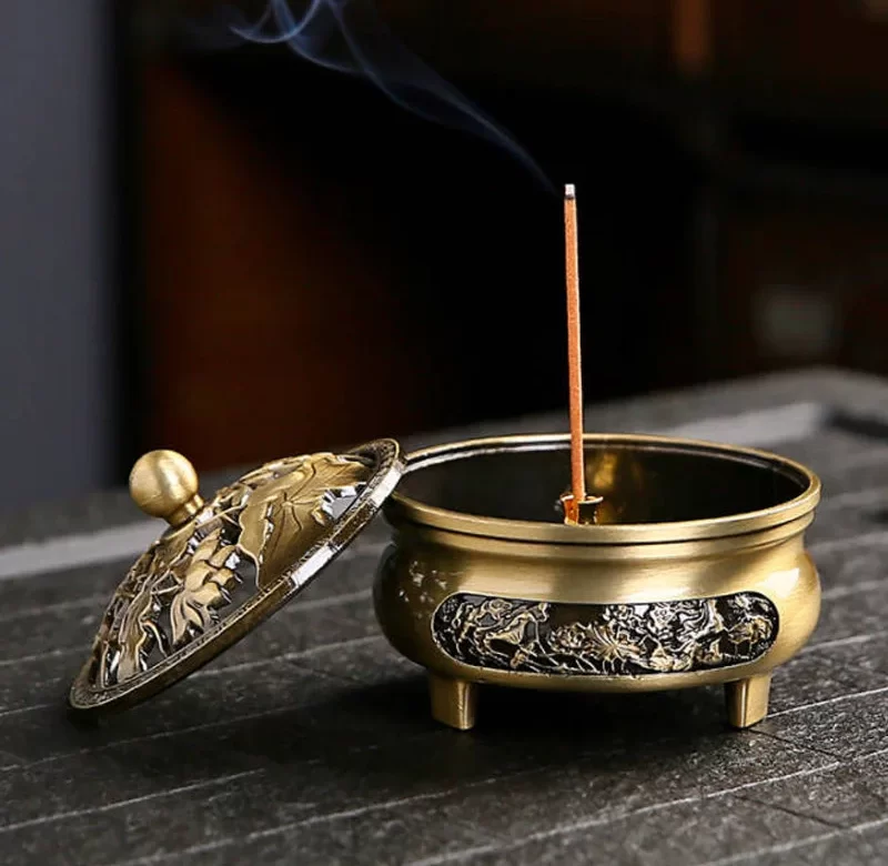 Kadidlová aromalampa s měděným zdobením | kadidlo, aroma lampa