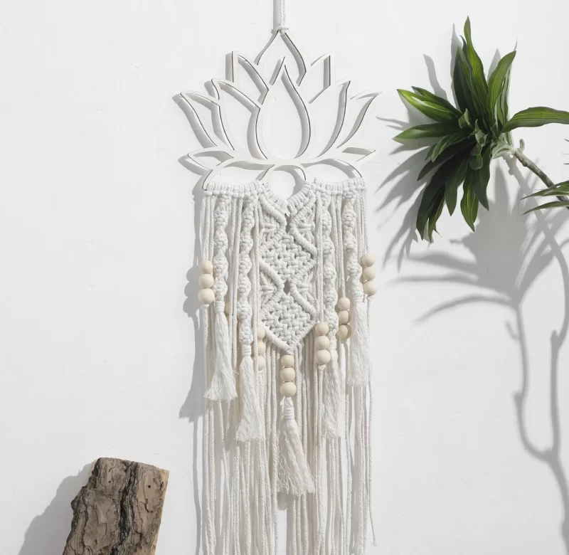 Lotus macramé lapač snů | boho dekorace