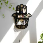 Stojan na krystaly dřevěný | závěsná police, boho dekorace