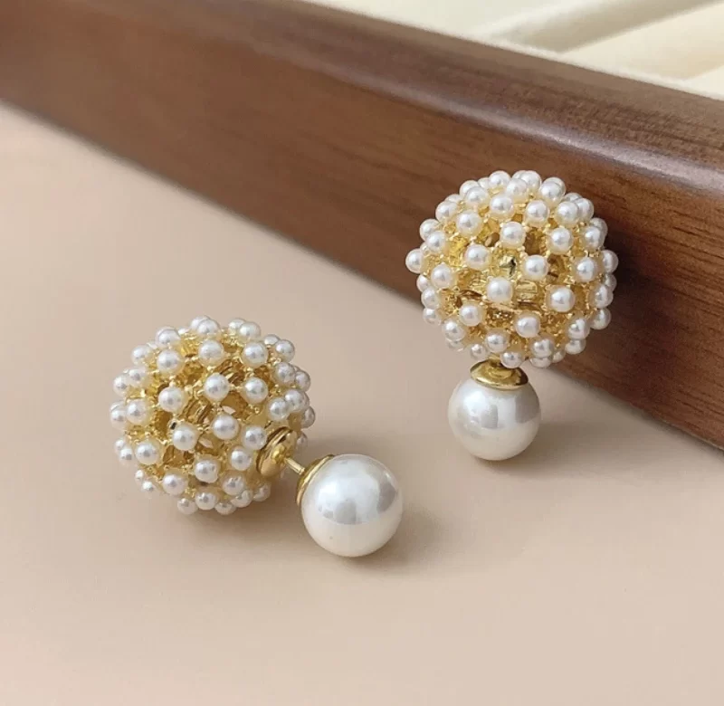 Perlové náušnice moderní styl | náušnice, luxusní šperky