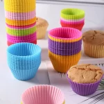 12 ks Silikonová forma na muffiny | Pečicí forma, silikonové formy, náhodná barva
