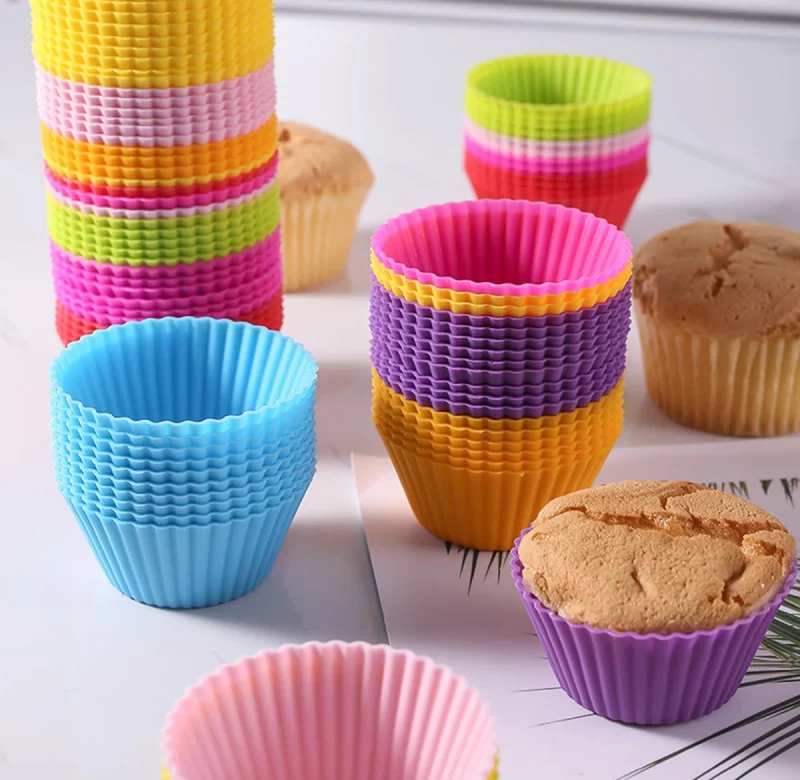 12 ks Silikonová forma na muffiny | Pečicí forma, silikonové formy, náhodná barva