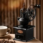 Retro mlýnek na kávu s mlecími kameny | baristické příslušenství