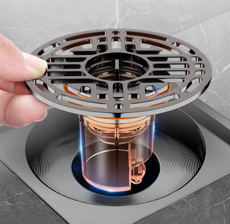 Podlahová vpusť proti zápachu a hmyzu | odtoková mřížka, koupelnový sifon