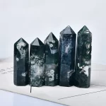 Zelený achátový obelisk hexagonální | Achátový krystal, Dekorační krystal