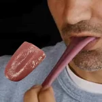 Falešný gumový jazyk pro triky a žerty | triková hračka, hororová hračka