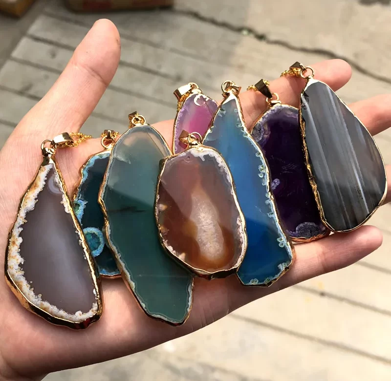 Geoda achát leštěný kámen | dekorativní minerál 1 ks