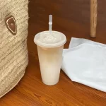 Plastový kelímek s brčkem na pití 500ml/ 700ml | plastový pohárek, plastová sklenice