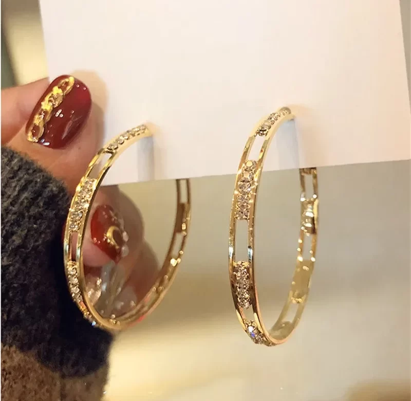 Luxusní kulaté náušnice se zirkonem | dámské náušnice, svatební náušnice