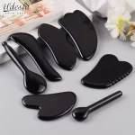 Masážní kámen gua sha z obsidiánu | masážní pomůcka, péče o pleť