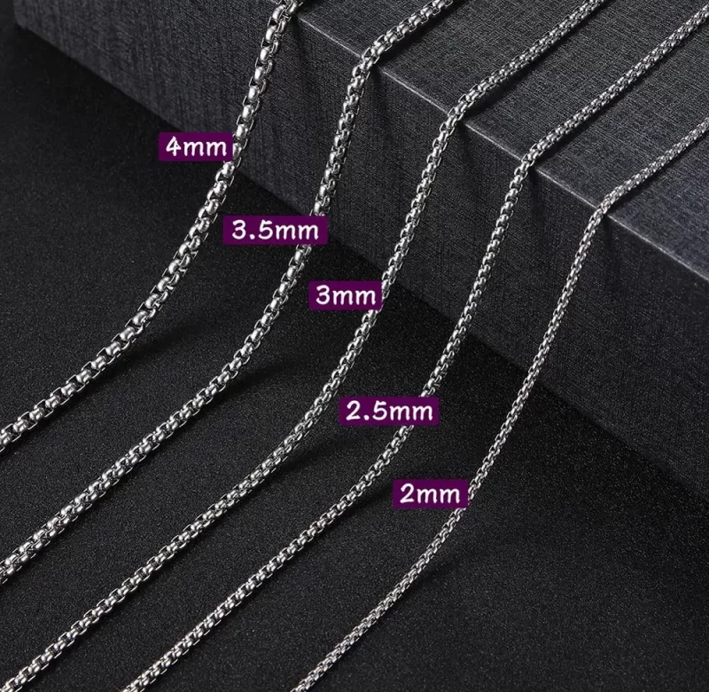 Řetízek z chirurgické oceli 2-7 mm | šperky