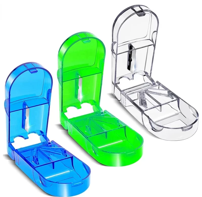 Řezačka pilulek s bezpečnostním krytem | Kráječ tablet, dělič prášků