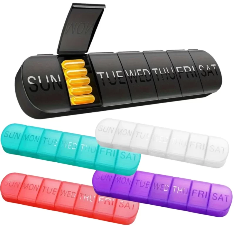Týdenní dávkovač léků s velkou kapacitou | Organizér na pilulky, úložný box léků