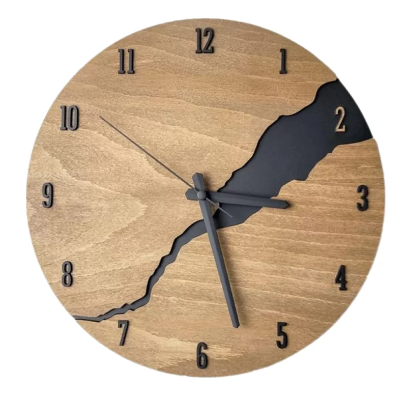 Dřevěné tiché nástěnné hodiny 30 cm | velké designové hodiny