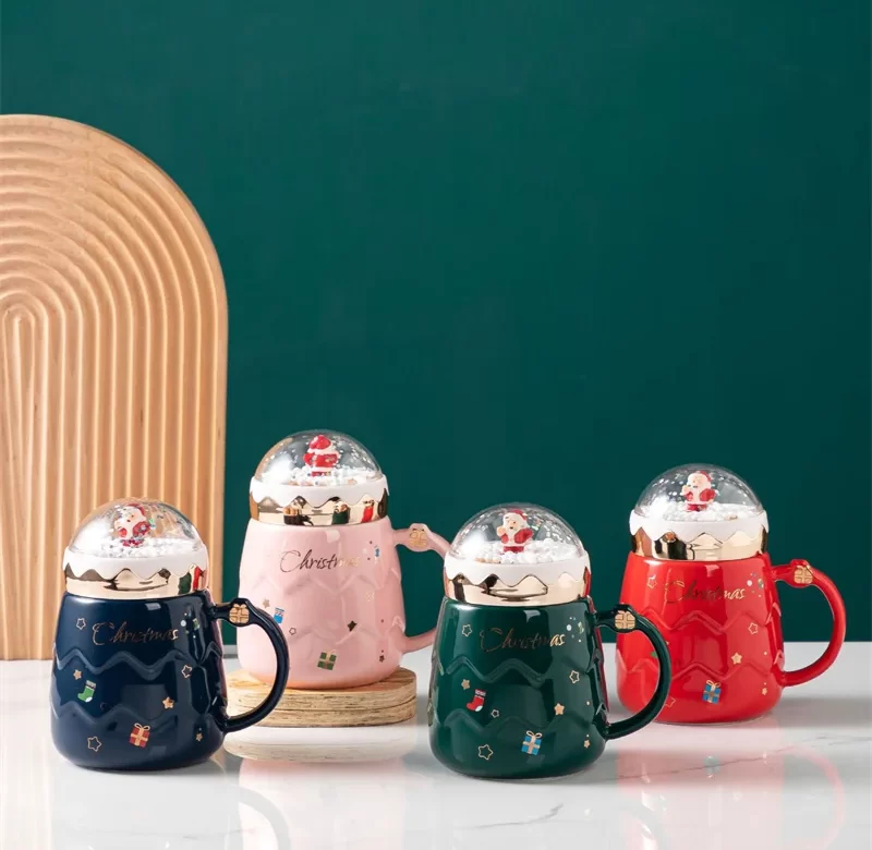 Vánoční hrnek Santa s víčkem 500ml | vánoční dekorace