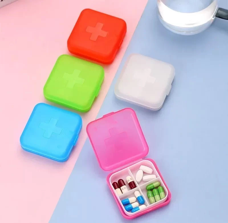 Přenosná krabička na léky mini | plastová lékovka, organizér léků