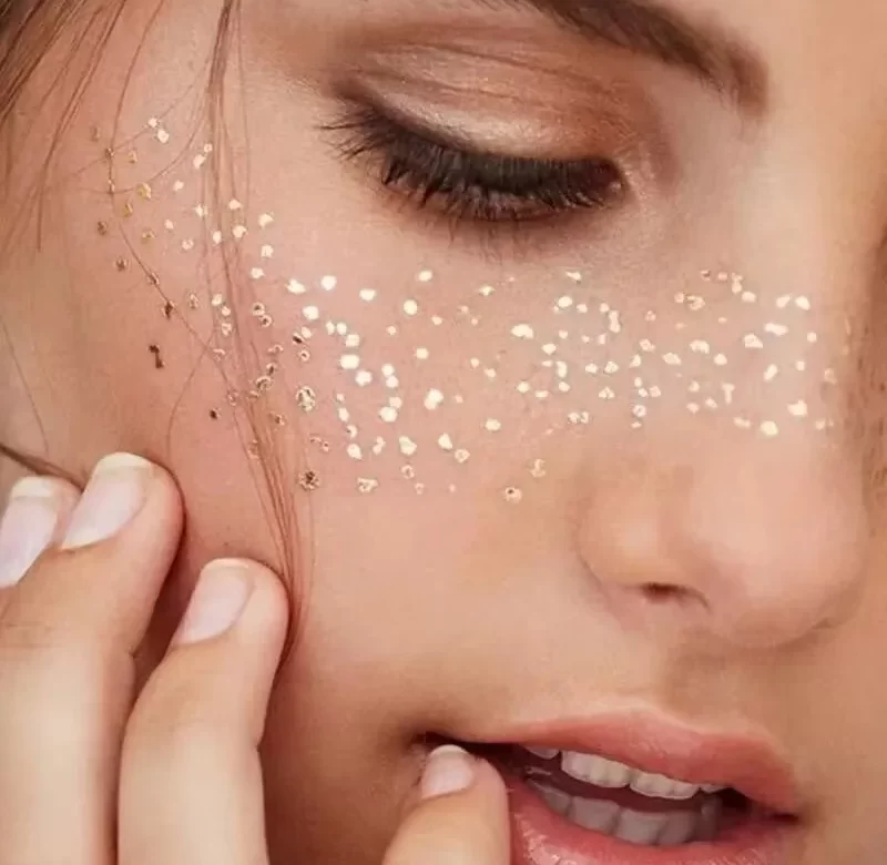 Tetovací nálepky třpytivé na obličej | Dočasné tetování, Festivalové kamínky