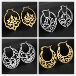 Kruhové filigránové náušnice vintage z chirurgické oceli | Dámské šperky 2 ks