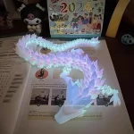 Svítící drak s křídly 3d | luminiscenční drak, dekorace drak