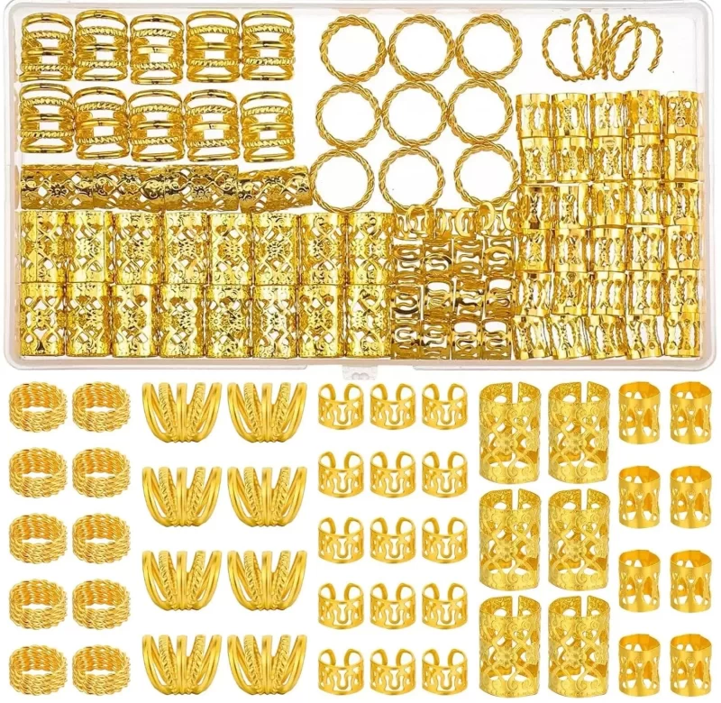 Ozdoby na pletení vlasů | šperky do vlasů 50 ks