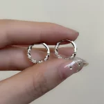Kruhové zirkonové náušnice pro ženy fashion styl | dámské náušnice, módní šperky