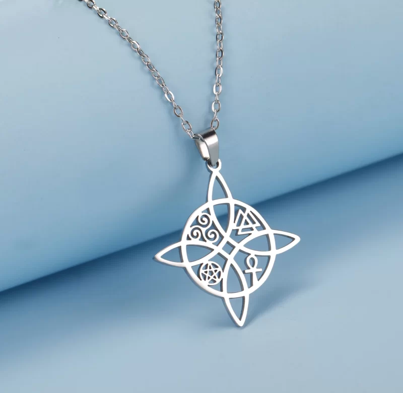 Skyrim čarodějnický amulet | ocelový náhrdelník, vikingský přívěsek