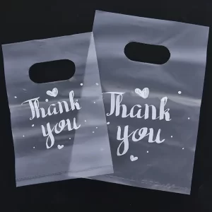 Plastová dárková taška s nápisem “Thank You” | úložný box 100 ks