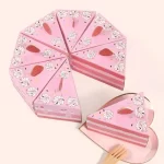 Barevná dárková krabička s víkem | krabička na dort 8 ks