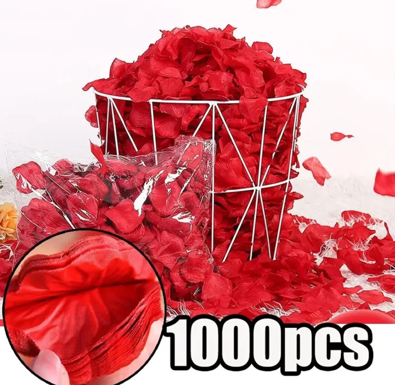 1000 ks Barevné růžové lístky pro romantickou výzdobu | dekorace, okvětní lístky