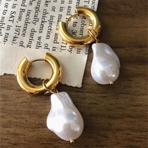 Elegantní retro perlové náušnice pro ženy | perlové šperky 2 ks