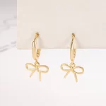 Elegantní kruhové náušnice s mašličkami | módní šperky, dámské doplňky