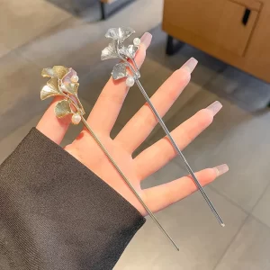 Stylová ginkgo vlásenka pro ženy | spona do vlasů