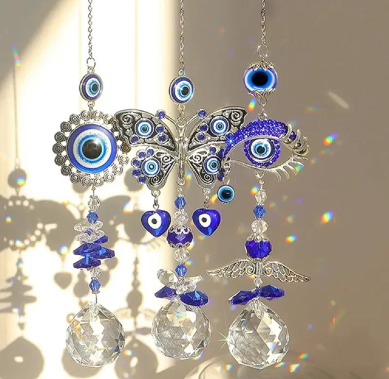 Ďáblovo oko motýlí křišťál | ochranný amulet, zahradní dekorace