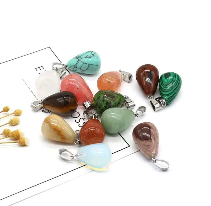 Přívěsek tvar kapka | minerální kámen, přírodní krystal 1 ks