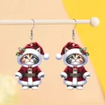 Vánoční náušnice kočičí | Dámské šperky, Vánoční doplněk