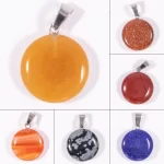 Přívěsek přírodní kámen s náhrdelníkem | minerální šperk 1 ks