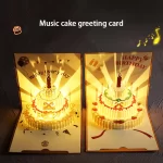 Hudební 3d přání s melodií a obálkou | narozeninové přání, dárková karta