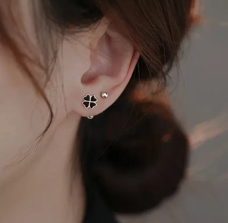 Čtyřlístkové dámské náušnice pro štěstí | náušnice, dámské náušnice