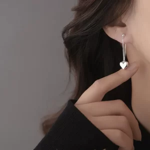 Elegantní srdcové visací náušnice | dámské šperky 2 ks