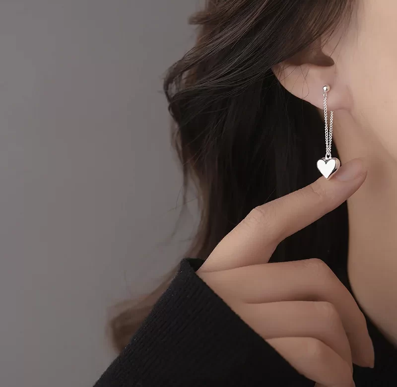 Elegantní srdcové visací náušnice | dámské šperky 2 ks