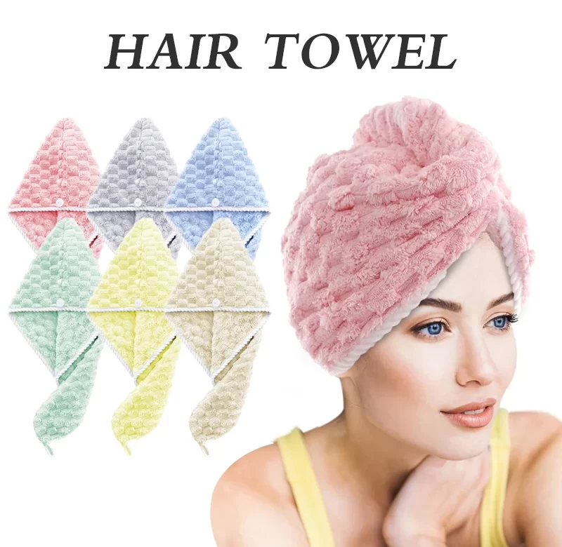 Rychleschnoucí turban na vlasy z mikrovlákna | ručník, osuška