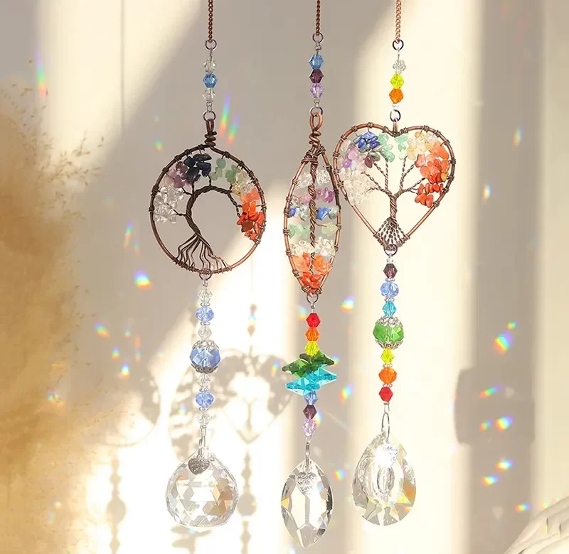 Lapač slunce, motiv strom života | závěsná dekorace, ochranný amulet