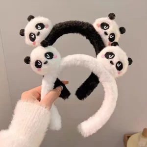 Roztomilá panda čelenka do koupelny | vlasové doplňky