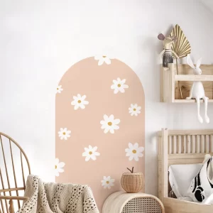 Boho květinové nálepky na zeď | dekorace na stěnu