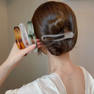 Stylová matná spona do vlasů pro culík | dámská ozdoba