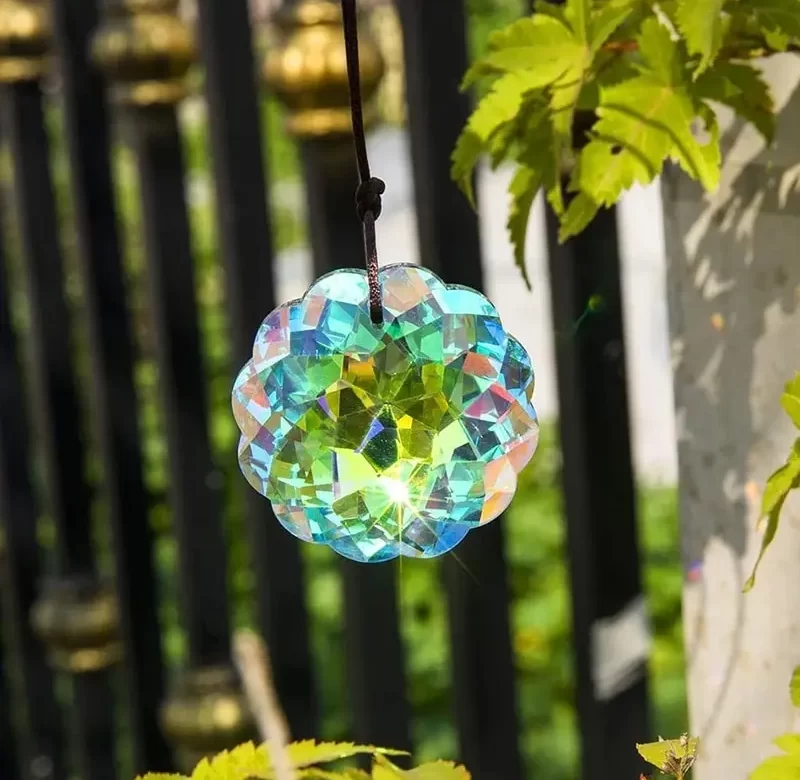 Křišťálový sluneční lapač s duhovým efektem | skleněný přívěsek, dekorace do bytu